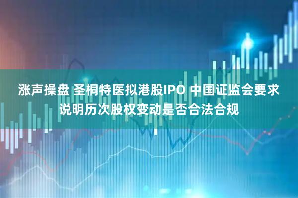 涨声操盘 圣桐特医拟港股IPO 中国证监会要求说明历次股权变动是否合法合规